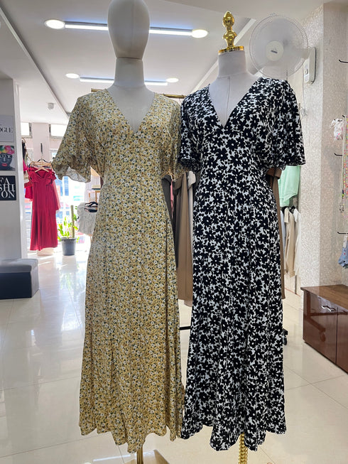 Summer Floral V-neck Long Dress